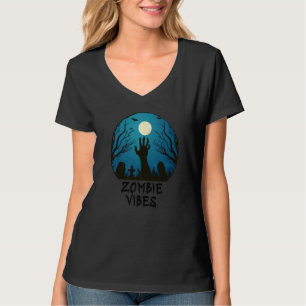 T-shirt Ambiance Zombie Cimetière au Clair de Lune  Enfant