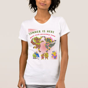 T-shirt 🌴🌞 Ambiances Tropicales et Créatures Amusantes p