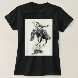 T-shirt AmbiguiTee Art Western Rodeo Cowgirl Riding