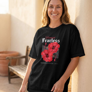 T-shirt Ambition Ciblée Motivation Florale