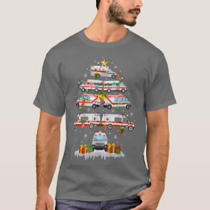 T-shirt Ambulance Christmas Tree AMR Funny
