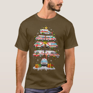 T-shirt Ambulance Christmas Tree AMR Funny