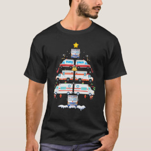 T-shirt Ambulance Christmas Tree AMR Funny