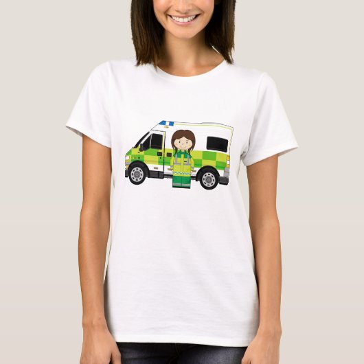 T-shirt Ambulance de bande dessinée et EMT (Devant)