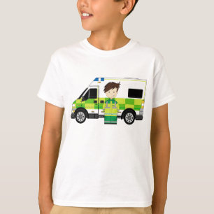 T-shirt Ambulance mignonne de bande dessinée et EMT