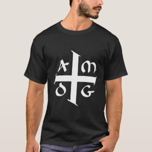 T-shirt Amdg Ad Majorem Dei Gloriam Petite Croix jésuite