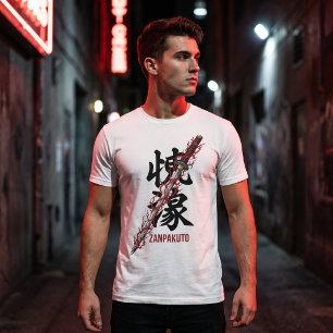 T-shirt Âme d'anime Epée Zanpakuto avec foudre rouge