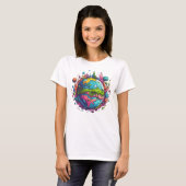 T-shirt âme hippie vibrante (Devant entier)