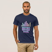 T-shirt Âme Rétro Rythmique – Synthwave Néon Pastel (Devant entier)