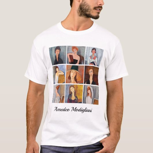 T-shirt Amedeo Modigliani - Collage de chefs-d'oeuvre (Devant)