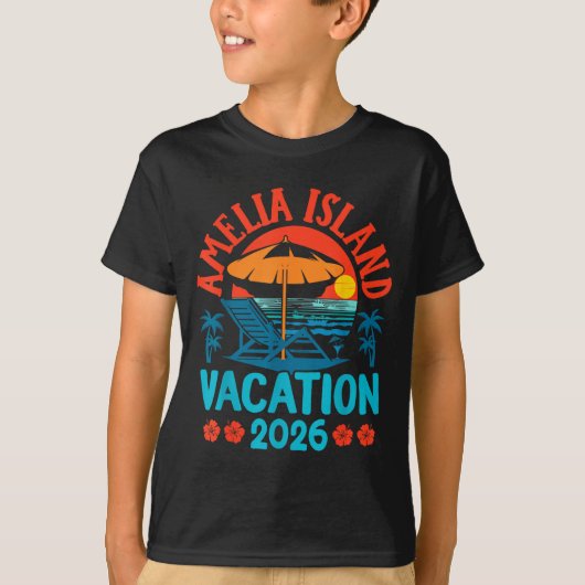 T-shirt Amelia Island Florida 2026 Vacation Beach Summer V (Devant)