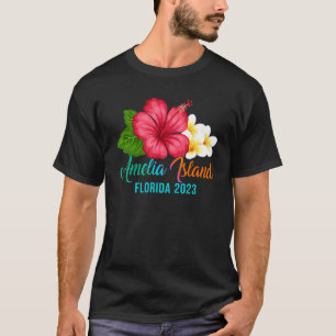 T-shirt Amelia Island Vacances Floride Hibiscus tropical F
