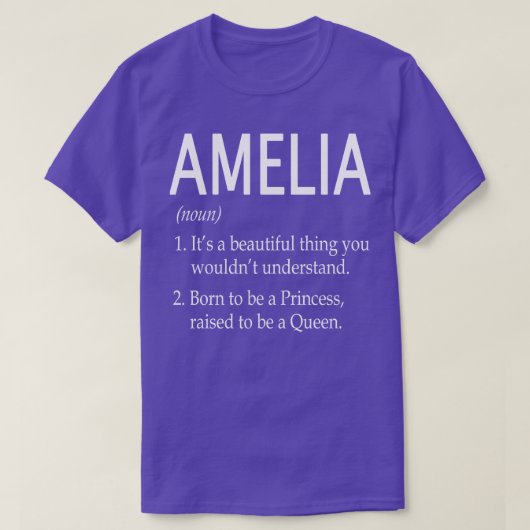 T-shirt Amelia Nom Cadeau (Design devant)
