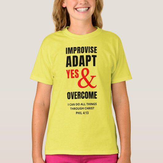 T-SHIRT AMÉLIORER L'ADAPTATION OUI ET SURPASSER LES ENFANT (Devant)