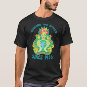 T-shirt Améliorer Le Monde Depuis 1966 Anniversaire