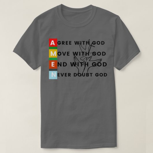 T-shirt AMEN AVEC Dieu (Design devant)