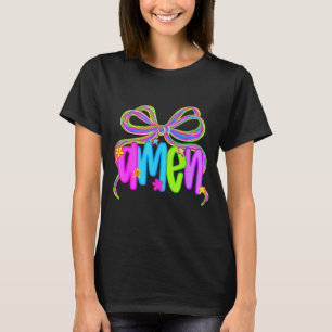T-shirt Amen Coquette Arc Jésus Bible Foi Chrétienne Reli