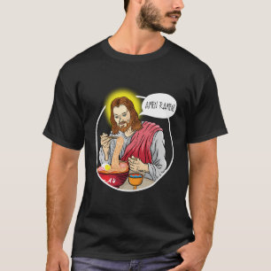 T-shirt Amen Ramen Jésus Christ Manger Ramen nouilles Soup