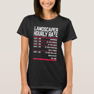 T-shirt Aménagement De La Pelouse Métrage De La Pelouse En