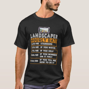T-shirt Aménagement paysager Horaire Taux de travail Aména