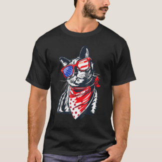T-shirt Ameowica Chat Chaton Porter Lunettes de soleil Dra