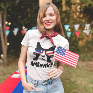 T-shirt AMEOWICA Patriotic Chat T-shirts, Enfants, Panda K