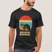T-shirt Ameowning Meowrning Chat Maman Belle Chat Papa mig (Devant)