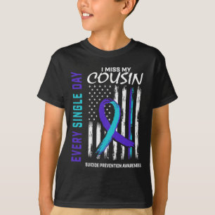 T-shirt Amer De Prévention Du Suicide De Mon Cousin Me Man