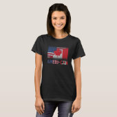 T-shirt Ameri Can Us Eh America Canada Drapeau American Ca (Devant entier)