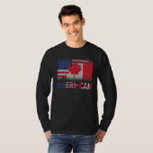 T-shirt Ameri Can Us Eh America Canada Drapeau American Ca (Devant entier)