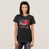 T-shirt Ameri Can Us Eh America Canada Drapeau American Ca (Devant entier)