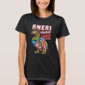 T-shirt Ameri Saurus Rex Dinosaur Joyeux 4ème De (Devant)