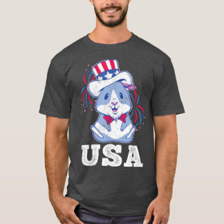 T-shirt America American Guinée Hamster Pig USA 4th Of Jul
