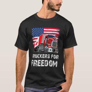 T-shirt America & Canada Freedom Convoy 2022 Trucker Vinta