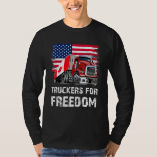 T-shirt America & Canada Freedom Convoy 2022 Trucker Vinta