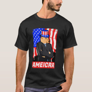 T-shirt America Cheems Shiba Dog Dank Meme drôle Juillet 4