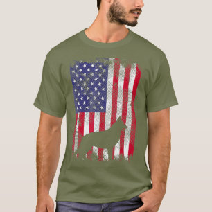 T-shirt America Drapeau berger allemand Vintage K9 Don de