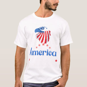 T-Shirt America Eagle Tee Patriotique Drapeau US