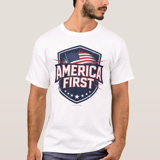 T-shirt America First -  (Devant)