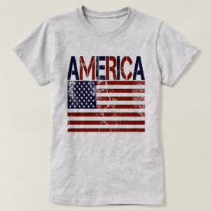 T-shirt America Flag Grungy