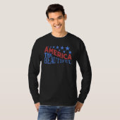 T-shirt America Independence Day Flag Star Belle (Devant entier)