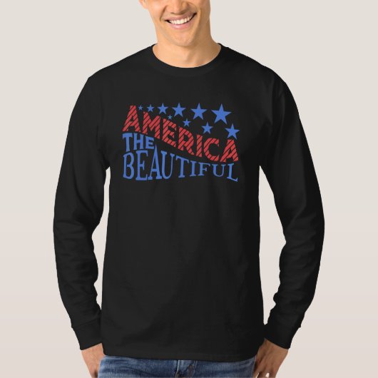 T-shirt America Independence Day Flag Star Belle (Devant)