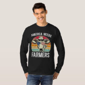 T-shirt America Needs Farmers Support Country Farming In U (Devant entier)