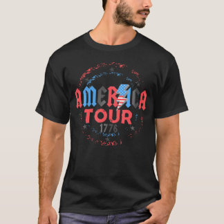 T-shirt America Tour 4 juillet drapeau de l'Amérique patri