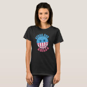T-shirt America Vibes Smile Face US Flag Retro Groovy 4th  (Devant entier)