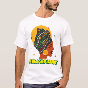 T-shirt américain africain   Chemise femme noire