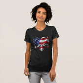 T-shirt Américain albanais Eagle (Devant entier)