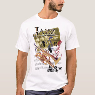T-shirt américain authentique d'art de jazz
