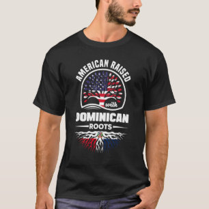 T-shirt Américain Avec Racines Dominicaines République Dom