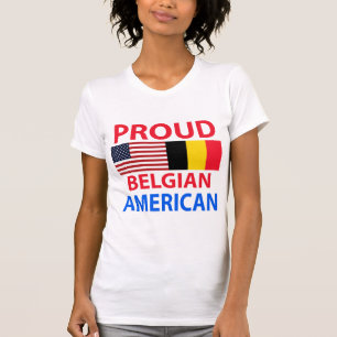 T-shirt Américain belge fier